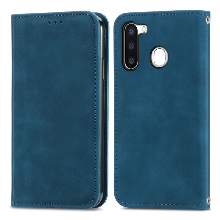 Retro Skin Feel Business Magnetic Horizontal Flip Leather Case with Holder & Card Slots & Wallet & Photo Frame, For Samsung Galaxy A21 (EU), For Samsung Galaxy A21s (EU), For Samsung Galaxy A31, For Samsung Galaxy A32 5G                                ...