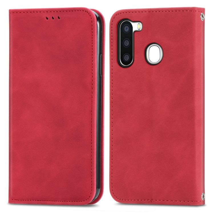 Retro Skin Feel Business Magnetic Horizontal Flip Leather Case with Holder & Card Slots & Wallet & Photo Frame, For Samsung Galaxy A21 (EU), For Samsung Galaxy A21s (EU), For Samsung Galaxy A31, For Samsung Galaxy A32 5G                                ...