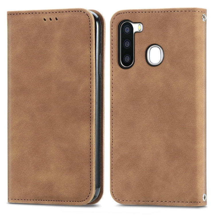 Retro Skin Feel Business Magnetic Horizontal Flip Leather Case with Holder & Card Slots & Wallet & Photo Frame, For Samsung Galaxy A21 (EU), For Samsung Galaxy A21s (EU), For Samsung Galaxy A31, For Samsung Galaxy A32 5G                                ...