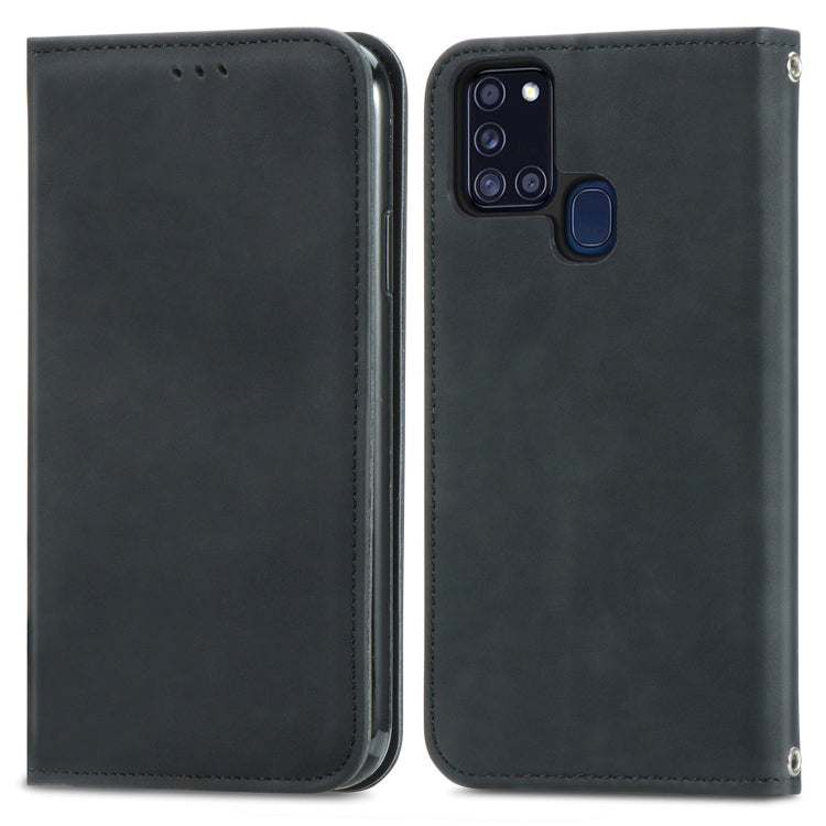 Retro Skin Feel Business Magnetic Horizontal Flip Leather Case with Holder & Card Slots & Wallet & Photo Frame, For Samsung Galaxy A21 (EU), For Samsung Galaxy A21s (EU), For Samsung Galaxy A31, For Samsung Galaxy A32 5G                                ...