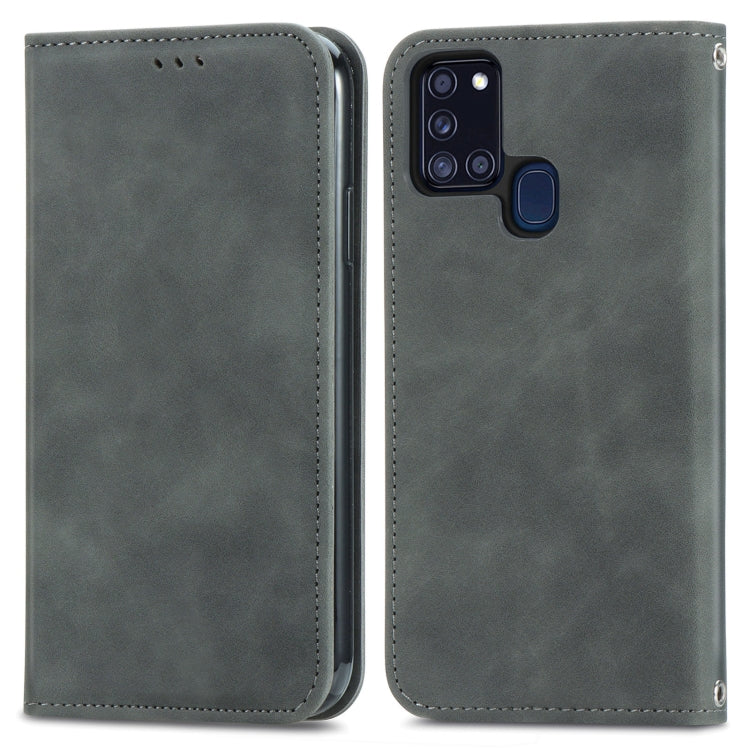 Retro Skin Feel Business Magnetic Horizontal Flip Leather Case with Holder & Card Slots & Wallet & Photo Frame, For Samsung Galaxy A21 (EU), For Samsung Galaxy A21s (EU), For Samsung Galaxy A31, For Samsung Galaxy A32 5G                                ...