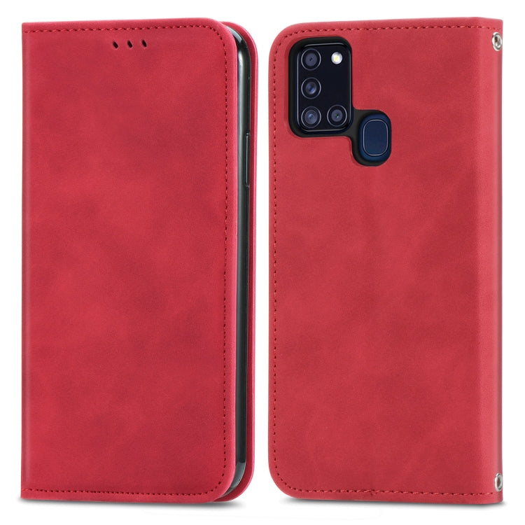 Retro Skin Feel Business Magnetic Horizontal Flip Leather Case with Holder & Card Slots & Wallet & Photo Frame, For Samsung Galaxy A21 (EU), For Samsung Galaxy A21s (EU), For Samsung Galaxy A31, For Samsung Galaxy A32 5G                                ...