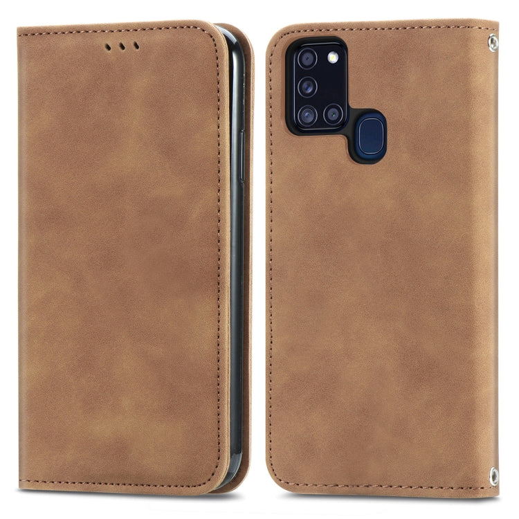 Retro Skin Feel Business Magnetic Horizontal Flip Leather Case with Holder & Card Slots & Wallet & Photo Frame, For Samsung Galaxy A21 (EU), For Samsung Galaxy A21s (EU), For Samsung Galaxy A31, For Samsung Galaxy A32 5G                                ...
