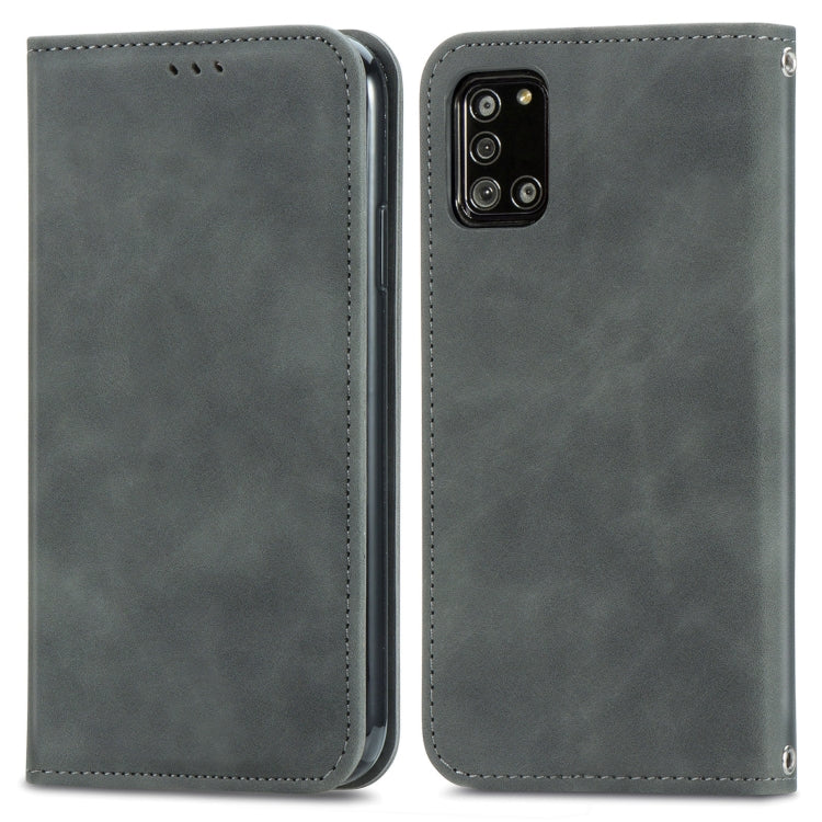 Retro Skin Feel Business Magnetic Horizontal Flip Leather Case with Holder & Card Slots & Wallet & Photo Frame, For Samsung Galaxy A21 (EU), For Samsung Galaxy A21s (EU), For Samsung Galaxy A31, For Samsung Galaxy A32 5G                                ...