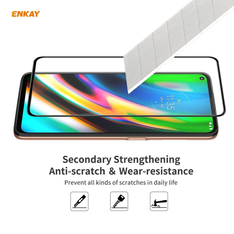 5 PCS ENKAY Hat-Prince Anti-drop Full Glue Tempered Glass Full Screen Film Anti-fall Protector, For Motorola Moto G9 Plus, For Motorola Moto G9 / G9 Play, For Samsung Galaxy A12, For Xiaomi Mi 10T 5G