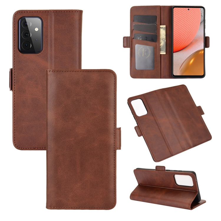 For Samsung Galaxy A72 5G Dual-side Magnetic Buckle Horizontal Flip Leather Case with Holder & Card Slots & Wallet, For Galaxy A72 5G