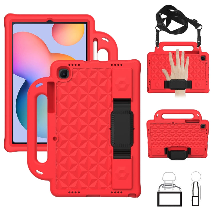 Diamond Series EVA Anti-Fall Shockproof Sleeve Protective Shell Case with Holder & Strap, For Galaxy Tab S6 Lite P610/P615