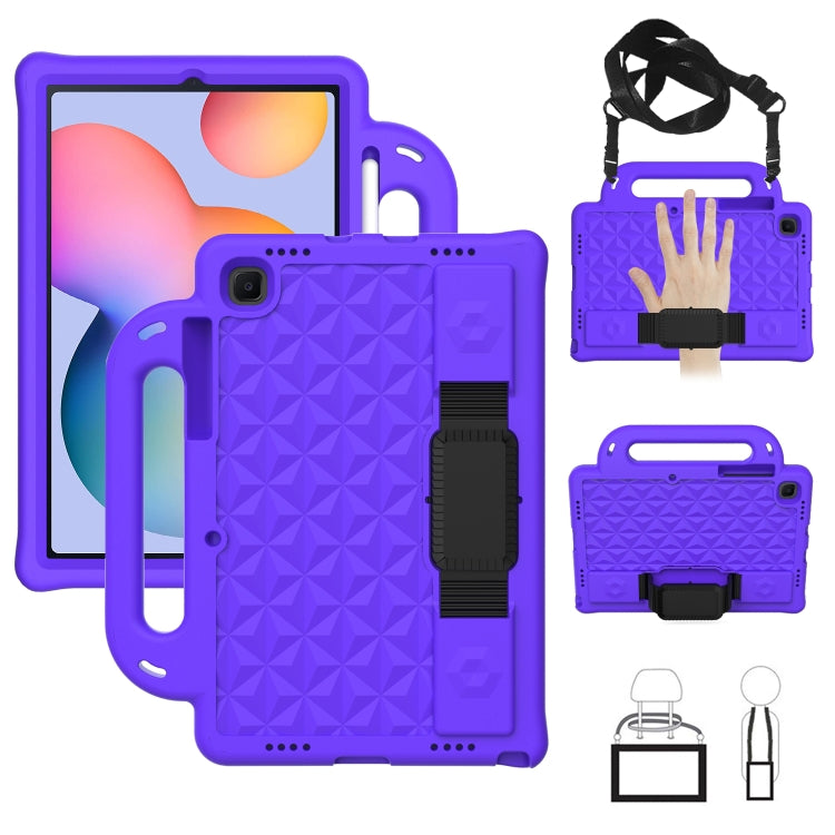 Diamond Series EVA Anti-Fall Shockproof Sleeve Protective Shell Case with Holder & Strap, For Galaxy Tab S6 Lite P610/P615
