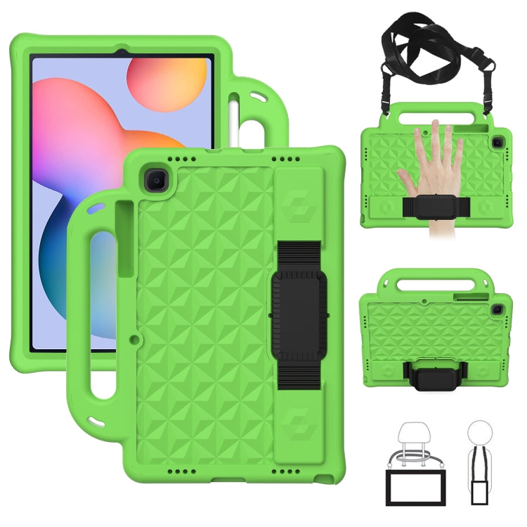 Diamond Series EVA Anti-Fall Shockproof Sleeve Protective Shell Case with Holder & Strap, For Galaxy Tab S6 Lite P610/P615