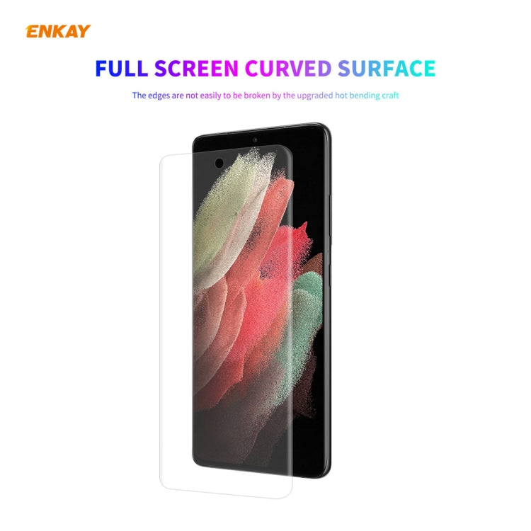 10 PCS For Samsung Galaxy S21 Ultra 5G ENKAY Hat-Prince 3D Full Screen PET Curved Hot Bending HD Screen Protector Soft Film, For Samsung Galaxy S21 Ultra 5G