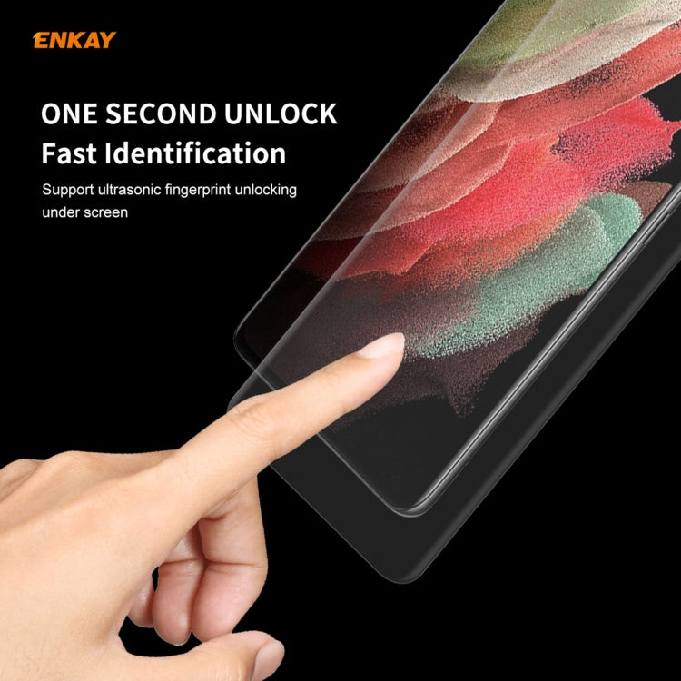 10 PCS For Samsung Galaxy S21 Ultra 5G ENKAY Hat-Prince 3D Full Screen PET Curved Hot Bending HD Screen Protector Soft Film, For Samsung Galaxy S21 Ultra 5G
