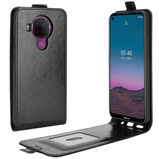 For Nokia 5.4 R64 Texture Single Vertical Flip Leather Protective Case with Card Slots & Photo Frame, For Nokia 5.4