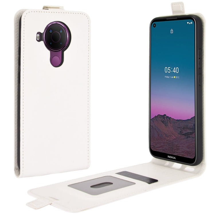 For Nokia 5.4 R64 Texture Single Vertical Flip Leather Protective Case with Card Slots & Photo Frame, For Nokia 5.4