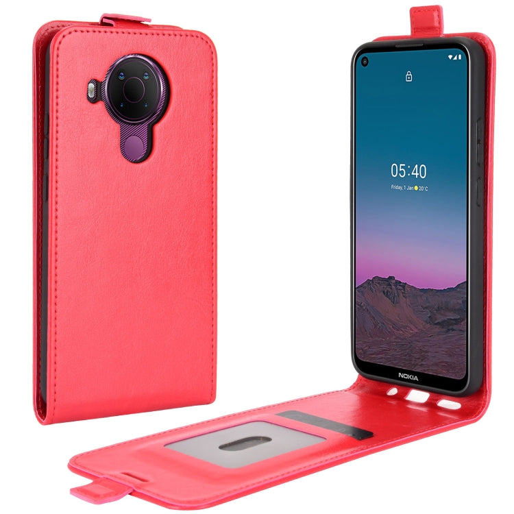 For Nokia 5.4 R64 Texture Single Vertical Flip Leather Protective Case with Card Slots & Photo Frame, For Nokia 5.4