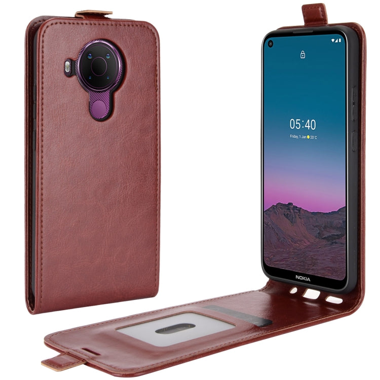 For Nokia 5.4 R64 Texture Single Vertical Flip Leather Protective Case with Card Slots & Photo Frame, For Nokia 5.4