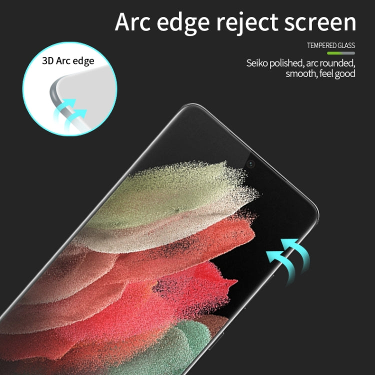 MOFI 9H 3D Explosion Proof Hot Bending Full Screen Covered Tempered Glass Film, For Samsung Galaxy S21 Ultra 5G