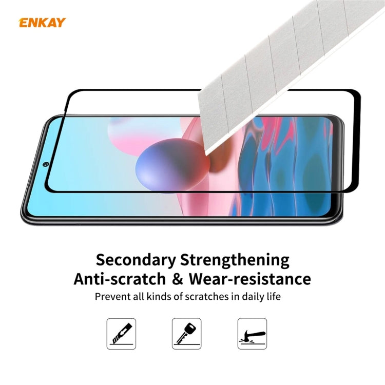 5 PCS ENKAY Hat-Prince Full Glue 0.26mm 9H 2.5D Tempered Glass Full Coverage Film, For Redmi Note 10 / Note 10S, For Redmi Note 10 Pro / Note 10 Pro Max, For OnePlus 9 / 9R, For Huawei P50 (5 PCS)
