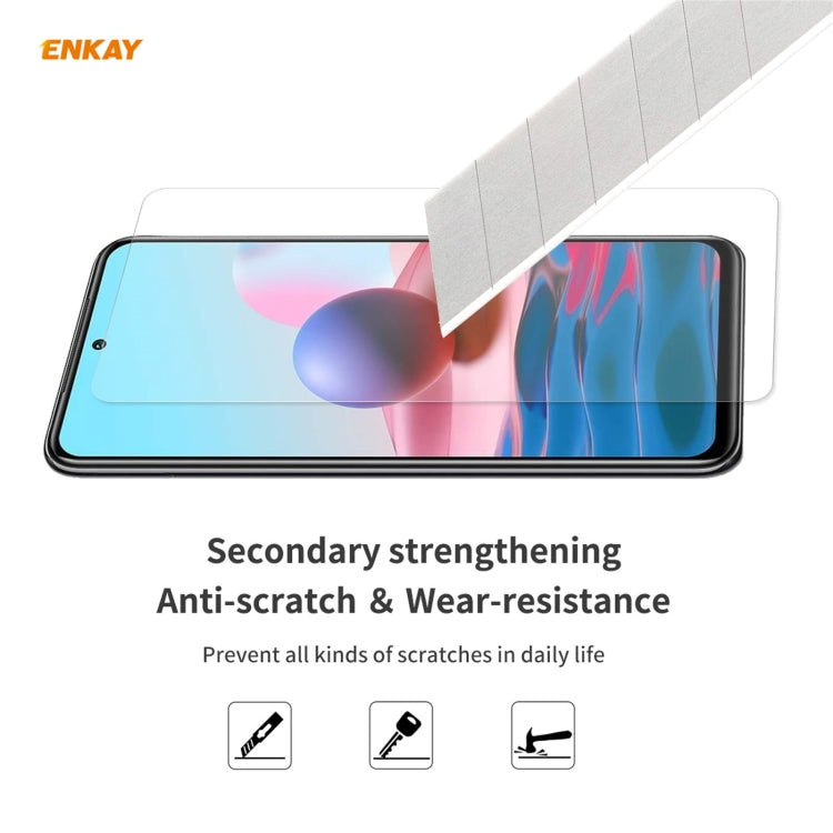 5 PCS ENKAY Hat-Prince 0.26mm 9H 2.5D Curved Edge Tempered Glass Film, For Redmi Note 10 / Note 10S, For Redmi Note 10 Pro / Note 10 Pro Max, For OnePlus 9 / 9R, For Huawei P50
