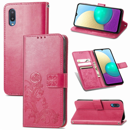 Four-leaf Clasp Embossed Buckle Mobile Phone Protection Leather Case with Lanyard & Card Slot & Wallet & Bracket Function, For Samsung Galaxy A02, For Xiaomi Redmi Note 10 4G, For Google Pixel 5A, For OPPO A93 5G, For LG Stylo 7, For Motorola E7 Power ...