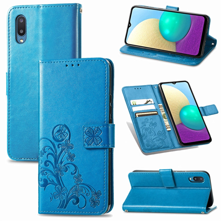 Four-leaf Clasp Embossed Buckle Mobile Phone Protection Leather Case with Lanyard & Card Slot & Wallet & Bracket Function, For Samsung Galaxy A02, For Xiaomi Redmi Note 10 4G, For Google Pixel 5A, For OPPO A93 5G, For LG Stylo 7, For Motorola E7 Power ...