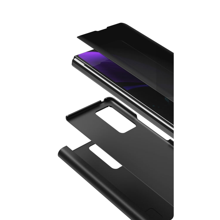 Plated Mirror Horizontal Flip Leather Case with Holder, For Samsung Galaxy Z Fold2 5G
