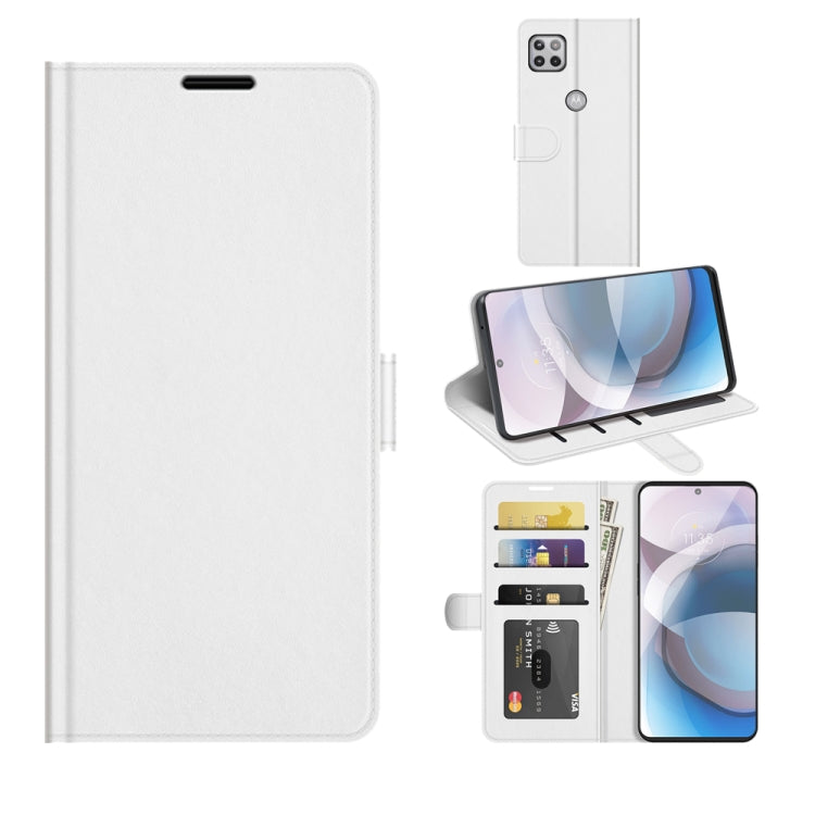 For Motorola One 5G Ace R64 Texture Single Horizontal Flip Protective Case with Holder & Card Slots & Wallet& Photo Frame, For Motorola One 5G Ace