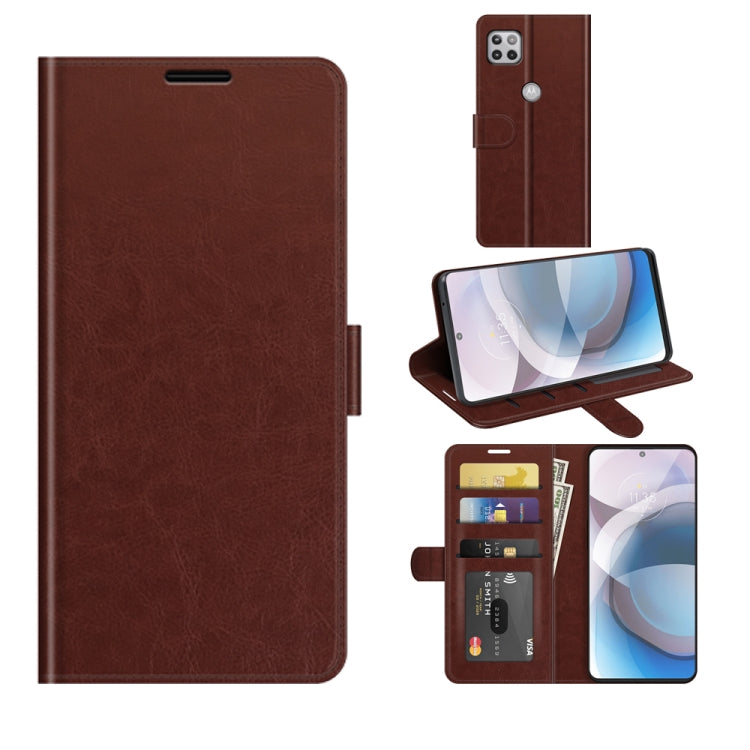 For Motorola One 5G Ace R64 Texture Single Horizontal Flip Protective Case with Holder & Card Slots & Wallet& Photo Frame, For Motorola One 5G Ace