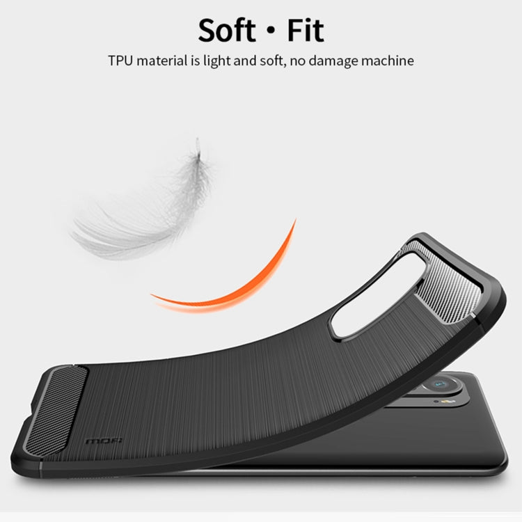 MOFI Gentleness Series Brushed Texture Carbon Fiber Soft TPU Case, For Redmi K40 /K40 Pro /K40 Pro+/Poco F3, For Redmi Note 9s /Note 9 Pro /Note 9 Pro Max, For Xiaomi Redmi Note 10 / Note 10S, For Redmi Note 10 Pro / Note 10 Pro Max                    ...