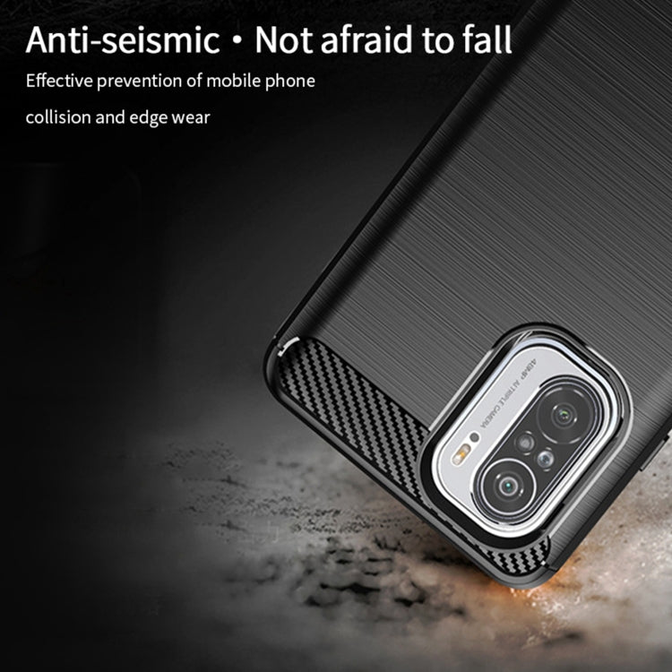 MOFI Gentleness Series Brushed Texture Carbon Fiber Soft TPU Case, For Redmi K40 /K40 Pro /K40 Pro+/Poco F3, For Redmi Note 9s /Note 9 Pro /Note 9 Pro Max, For Xiaomi Redmi Note 10 / Note 10S, For Redmi Note 10 Pro / Note 10 Pro Max                    ...