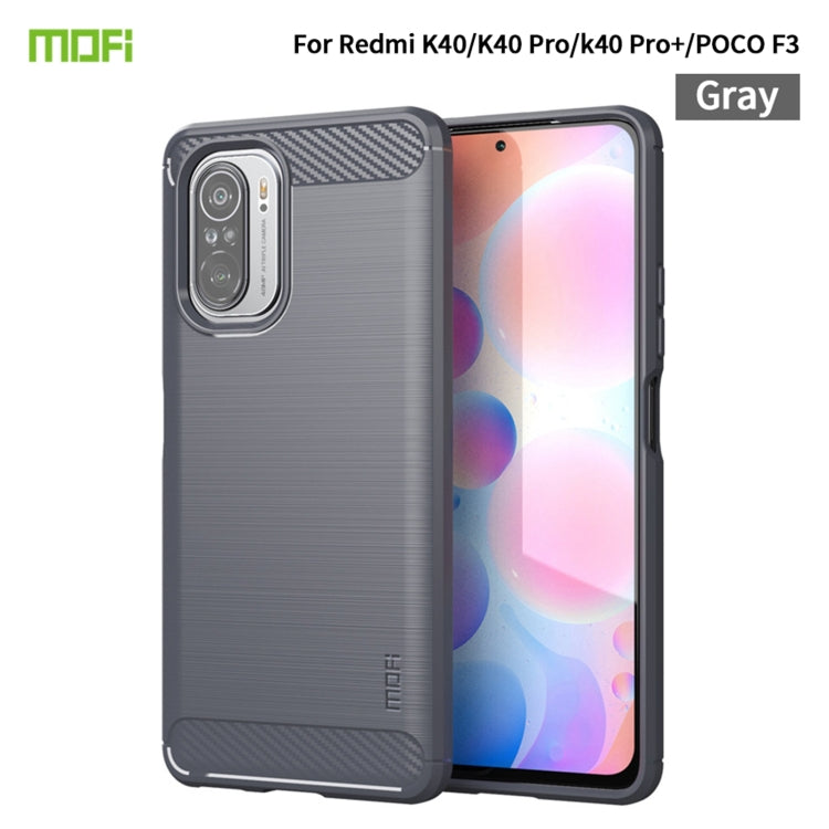 MOFI Gentleness Series Brushed Texture Carbon Fiber Soft TPU Case, For Redmi K40 /K40 Pro /K40 Pro+/Poco F3, For Redmi Note 9s /Note 9 Pro /Note 9 Pro Max, For Xiaomi Redmi Note 10 / Note 10S, For Redmi Note 10 Pro / Note 10 Pro Max                    ...