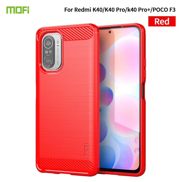 MOFI Gentleness Series Brushed Texture Carbon Fiber Soft TPU Case, For Redmi K40 /K40 Pro /K40 Pro+/Poco F3, For Redmi Note 9s /Note 9 Pro /Note 9 Pro Max, For Xiaomi Redmi Note 10 / Note 10S, For Redmi Note 10 Pro / Note 10 Pro Max                    ...