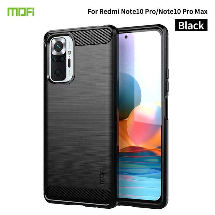MOFI Gentleness Series Brushed Texture Carbon Fiber Soft TPU Case, For Redmi K40 /K40 Pro /K40 Pro+/Poco F3, For Redmi Note 9s /Note 9 Pro /Note 9 Pro Max, For Xiaomi Redmi Note 10 / Note 10S, For Redmi Note 10 Pro / Note 10 Pro Max                    ...