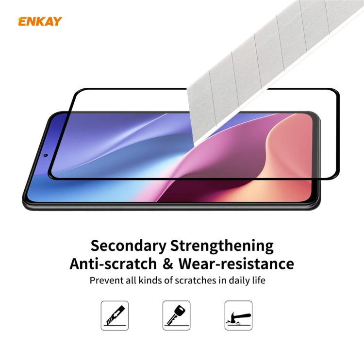 5 PCS ENKAY Hat-Prince Full Glue 0.26mm 9H 2.5D Tempered Glass Full Coverage Film, For Xiaomi Poco F3(5pcs), For Xiaomi Mi 11X / 11X Pro / 11i(5pcs)