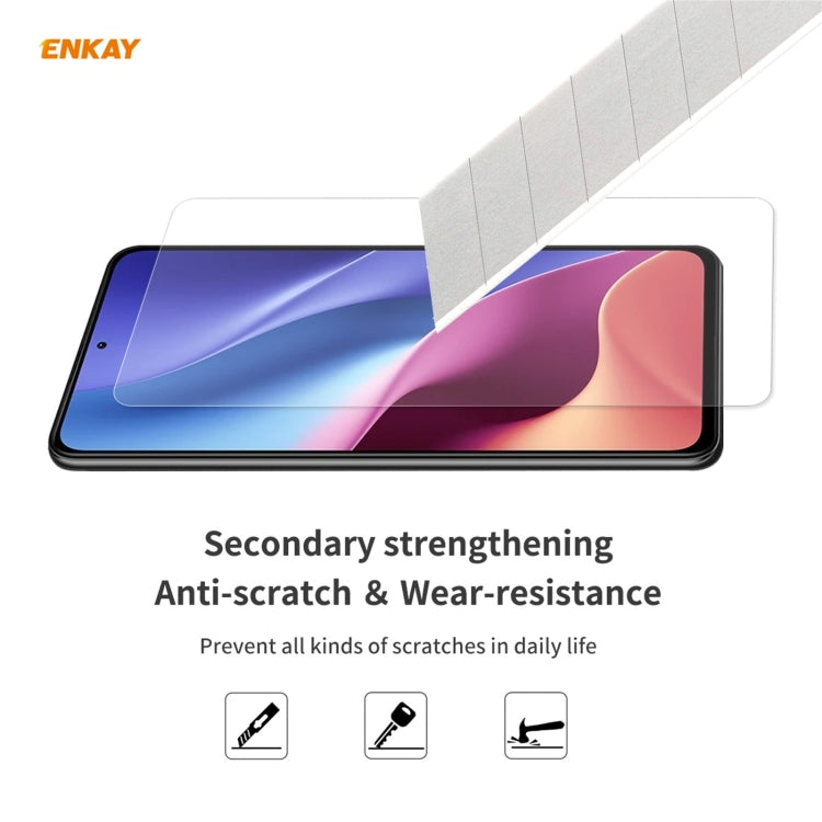 10 PCS ENKAY Hat-Prince 0.26mm 9H 2.5D Curved Edge Tempered Glass Film, For Xiaomi Poco F3, For Xiaomi 11X / 11X Pro / 11i