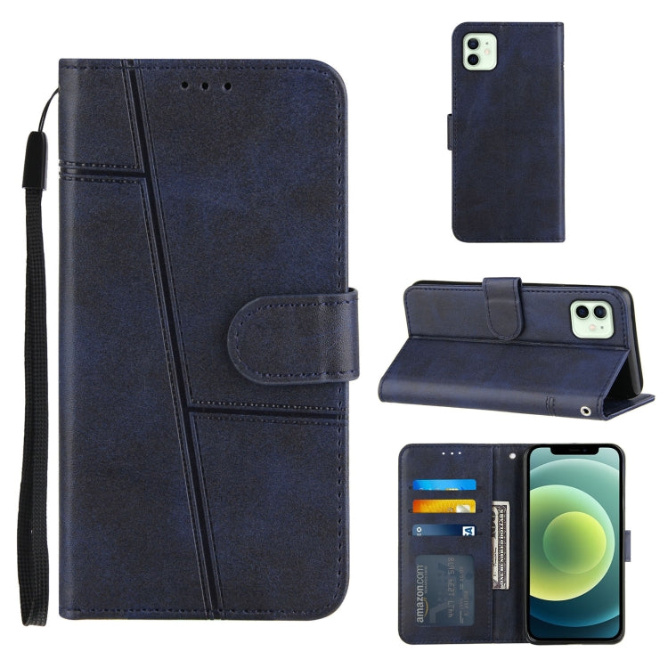 Stitching Calf Texture Buckle Horizontal Flip Leather Case with Holder & Card Slots & Wallet & Lanyard, For iPhone 12 mini, For iPhone 11, For iPhone 11 Pro, For iPhone 11 Pro Max, For iPhone XS / X, For iPhone XR, For iPhone XS Max                    ...
