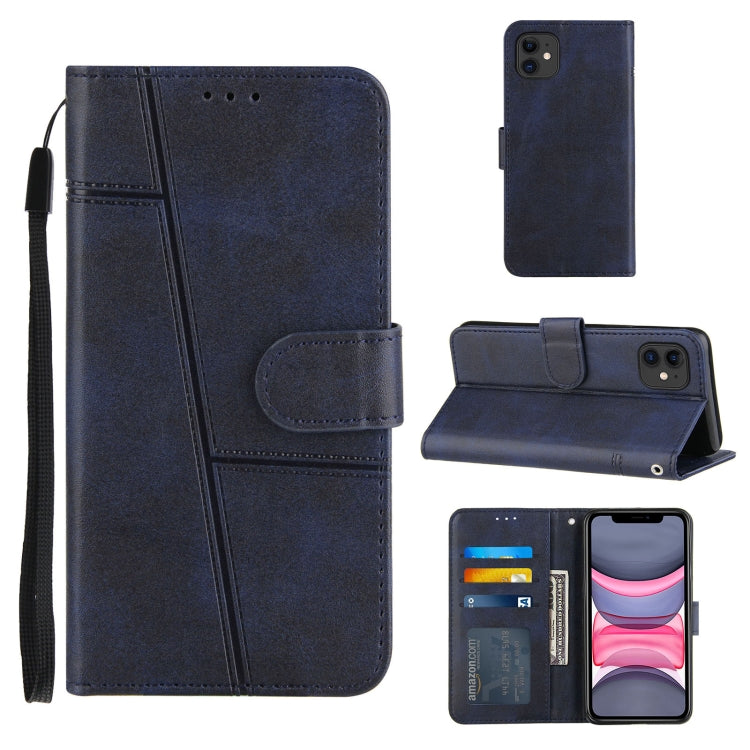 Stitching Calf Texture Buckle Horizontal Flip Leather Case with Holder & Card Slots & Wallet & Lanyard, For iPhone 12 mini, For iPhone 11, For iPhone 11 Pro, For iPhone 11 Pro Max, For iPhone XS / X, For iPhone XR, For iPhone XS Max                    ...
