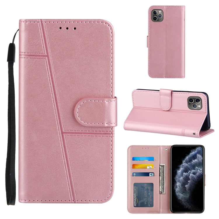 Stitching Calf Texture Buckle Horizontal Flip Leather Case with Holder & Card Slots & Wallet & Lanyard, For iPhone 12 mini, For iPhone 11, For iPhone 11 Pro, For iPhone 11 Pro Max, For iPhone XS / X, For iPhone XR, For iPhone XS Max                    ...