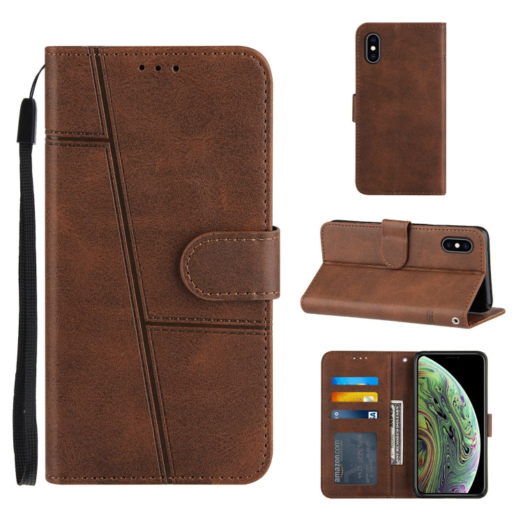 Stitching Calf Texture Buckle Horizontal Flip Leather Case with Holder & Card Slots & Wallet & Lanyard, For iPhone 12 mini, For iPhone 11, For iPhone 11 Pro, For iPhone 11 Pro Max, For iPhone XS / X, For iPhone XR, For iPhone XS Max                    ...