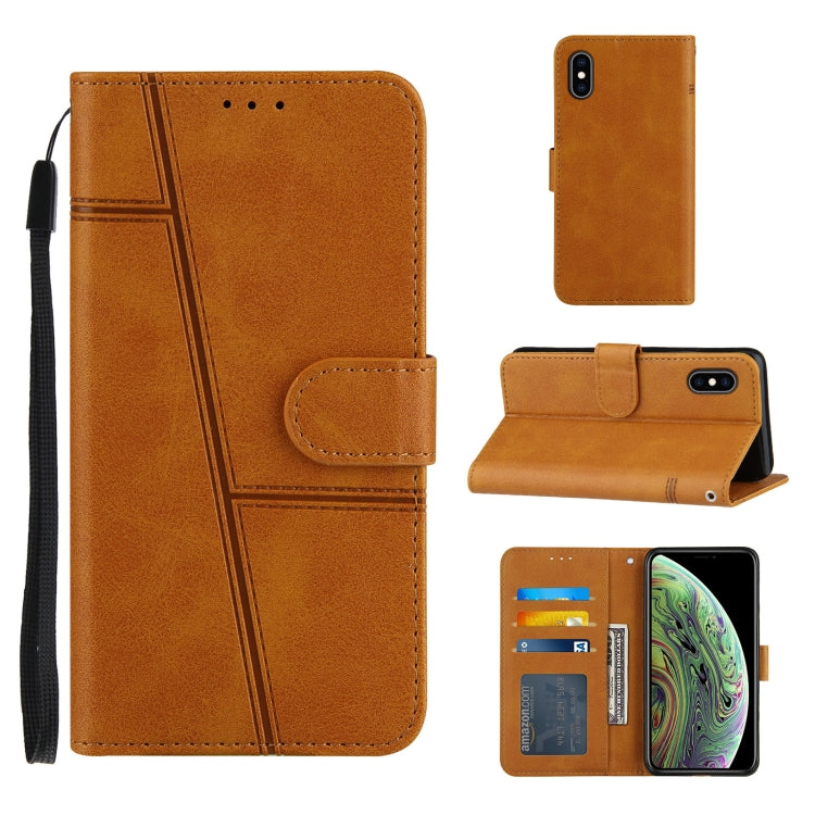 Stitching Calf Texture Buckle Horizontal Flip Leather Case with Holder & Card Slots & Wallet & Lanyard, For iPhone 12 mini, For iPhone 11, For iPhone 11 Pro, For iPhone 11 Pro Max, For iPhone XS / X, For iPhone XR, For iPhone XS Max                    ...