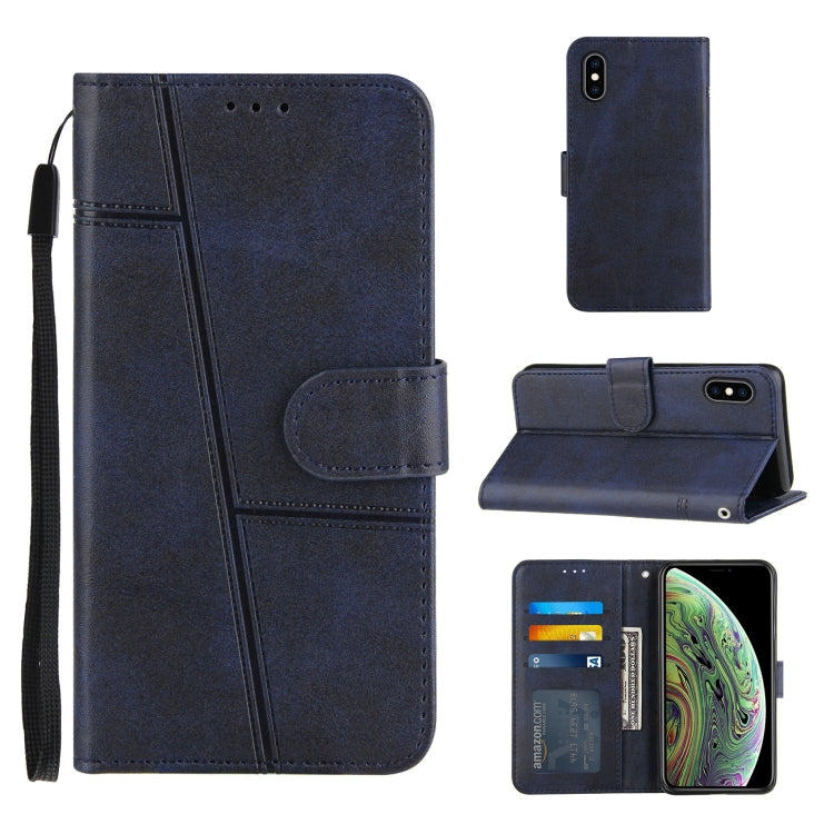 Stitching Calf Texture Buckle Horizontal Flip Leather Case with Holder & Card Slots & Wallet & Lanyard, For iPhone 12 mini, For iPhone 11, For iPhone 11 Pro, For iPhone 11 Pro Max, For iPhone XS / X, For iPhone XR, For iPhone XS Max                    ...