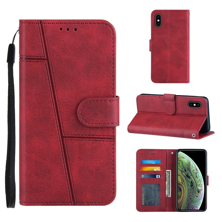 Stitching Calf Texture Buckle Horizontal Flip Leather Case with Holder & Card Slots & Wallet & Lanyard, For iPhone 12 mini, For iPhone 11, For iPhone 11 Pro, For iPhone 11 Pro Max, For iPhone XS / X, For iPhone XR, For iPhone XS Max                    ...
