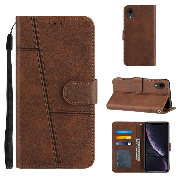 Stitching Calf Texture Buckle Horizontal Flip Leather Case with Holder & Card Slots & Wallet & Lanyard, For iPhone 12 mini, For iPhone 11, For iPhone 11 Pro, For iPhone 11 Pro Max, For iPhone XS / X, For iPhone XR, For iPhone XS Max                    ...
