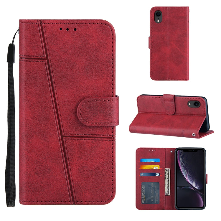 Stitching Calf Texture Buckle Horizontal Flip Leather Case with Holder & Card Slots & Wallet & Lanyard, For iPhone 12 mini, For iPhone 11, For iPhone 11 Pro, For iPhone 11 Pro Max, For iPhone XS / X, For iPhone XR, For iPhone XS Max                    ...