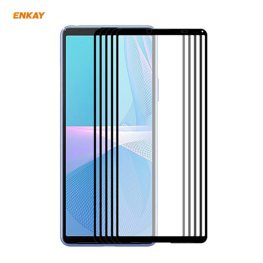 5 PCS ENKAY Hat-Prince Full Glue 0.26mm 9H 2.5D Tempered Glass Full Coverage Film, For Sony Xperia 10 III (5 PCS), For Sony Xperia 1 III (5 PCS), For Motorola Moto G10 / G20 / G30(5 PCS), For Motorola Moto G100 / G 5G Plus(5 PCS)
