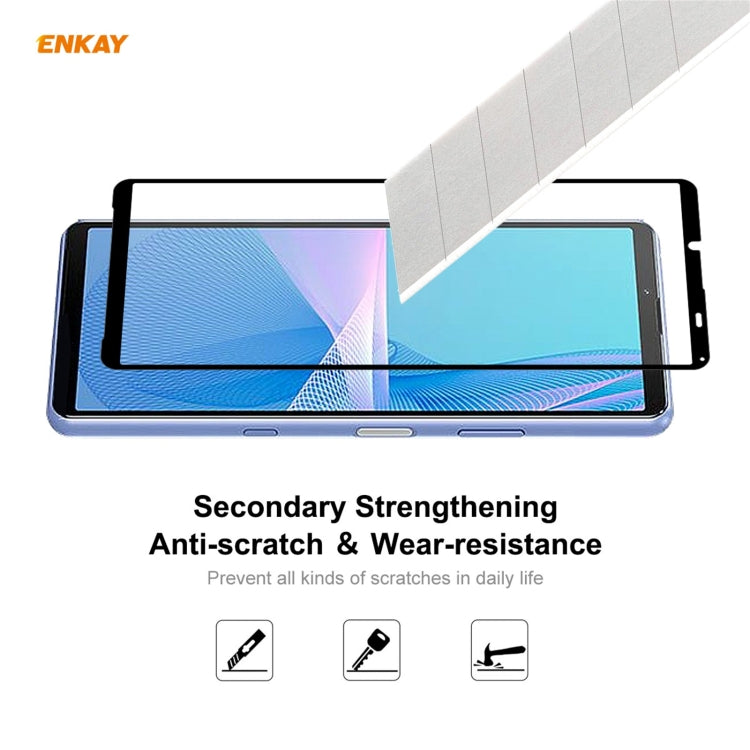 5 PCS ENKAY Hat-Prince Full Glue 0.26mm 9H 2.5D Tempered Glass Full Coverage Film, For Sony Xperia 10 III (5 PCS), For Sony Xperia 1 III (5 PCS), For Motorola Moto G10 / G20 / G30(5 PCS), For Motorola Moto G100 / G 5G Plus(5 PCS)