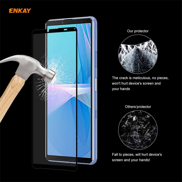 ENKAY Hat-Prince Full Glue 0.26mm 9H 2.5D Tempered Glass Full Coverage Film, For Sony Xperia 10 III(1 PC), For Sony Xperia 1 III(1 PC), For Motorola Moto G10 / G20 / G30(1 PC), For Motorola Moto G100 / G 5G Plus(1 PC)