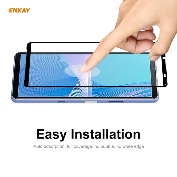 ENKAY Hat-Prince Full Glue 0.26mm 9H 2.5D Tempered Glass Full Coverage Film, For Sony Xperia 10 III(1 PC), For Sony Xperia 1 III(1 PC), For Motorola Moto G10 / G20 / G30(1 PC), For Motorola Moto G100 / G 5G Plus(1 PC)