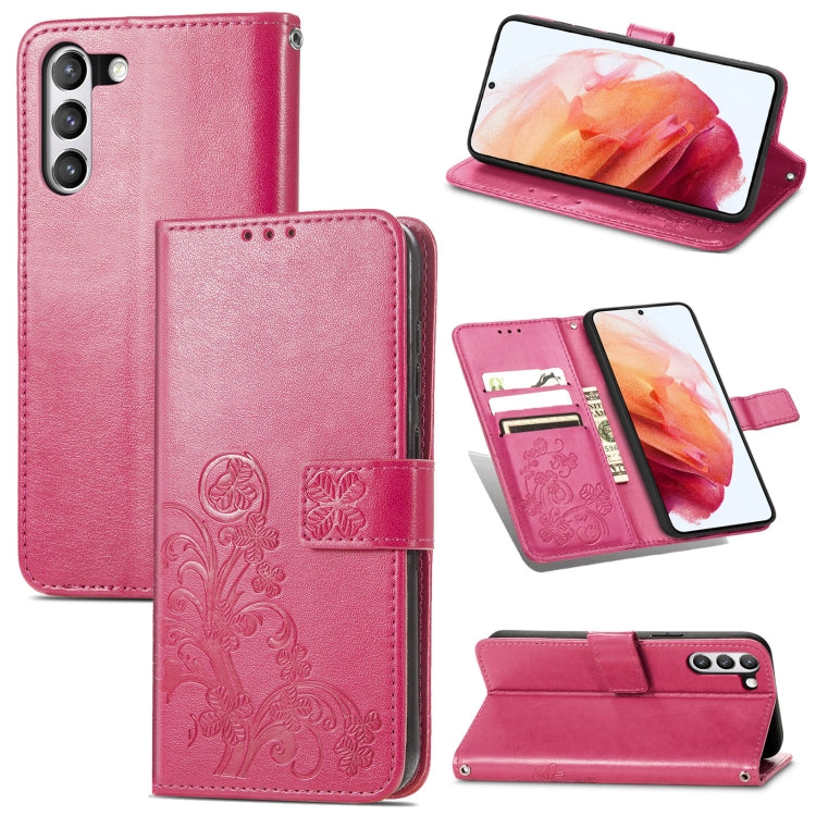 Four-leaf Clasp Embossed Buckle Mobile Phone Protection Leather Case with Lanyard & Card Slot & Wallet & Bracket Function, For Samsung Galaxy A22 5G, For Samsung Galaxy A22 4G, For Samsung Galaxy F62/M62, For Samsung Galaxy S21 FE, For OPPO A54  4G    ...