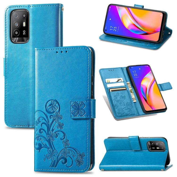 Four-leaf Clasp Embossed Buckle Mobile Phone Protection Leather Case with Lanyard & Card Slot & Wallet & Bracket Function, For Samsung Galaxy A22 5G, For Samsung Galaxy A22 4G, For Samsung Galaxy F62/M62, For Samsung Galaxy S21 FE, For OPPO A54  4G    ...