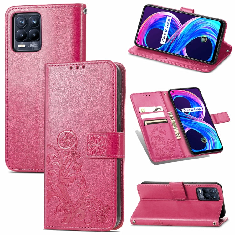 Four-leaf Clasp Embossed Buckle Mobile Phone Protection Leather Case with Lanyard & Card Slot & Wallet & Bracket Function, For OPPO Realme Q3 5G / Realme Q3i 5G, For OPPO Realme Q3 5G, For Xiaomi Mi 11 Pro, For Xiaomi Mi 11 Ultra, For ZTE A7S 2020